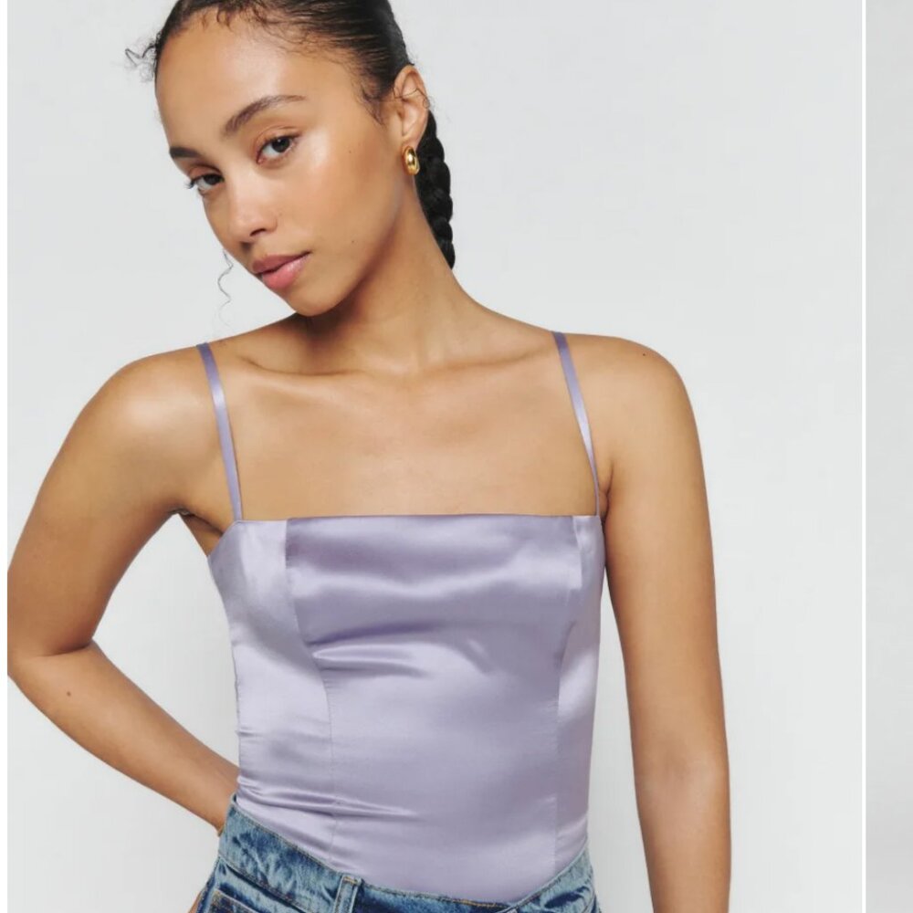 Reformation Overland Silk Tank Top